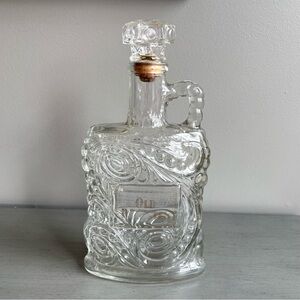 Vtg Old Forester KY Bourbon Whiskey Holiday Guest Decanter Bottle Stopper 11"